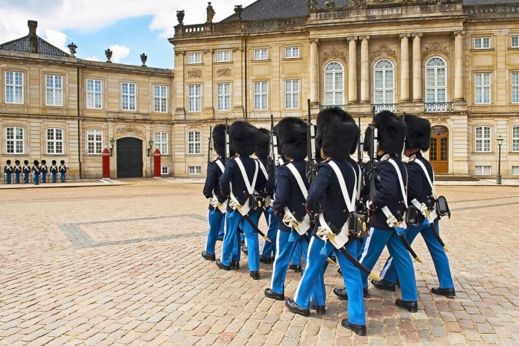 Royal Guard in Amalienborg Castle