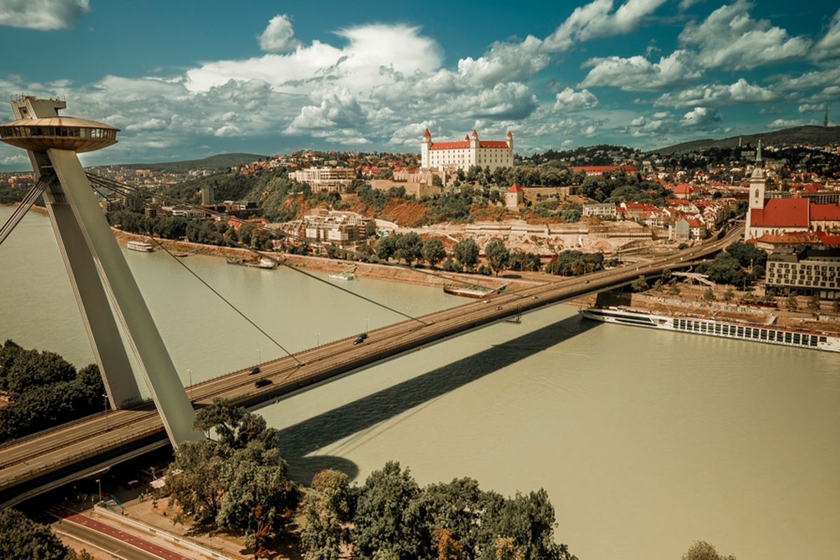 Aerial view of Bratislava