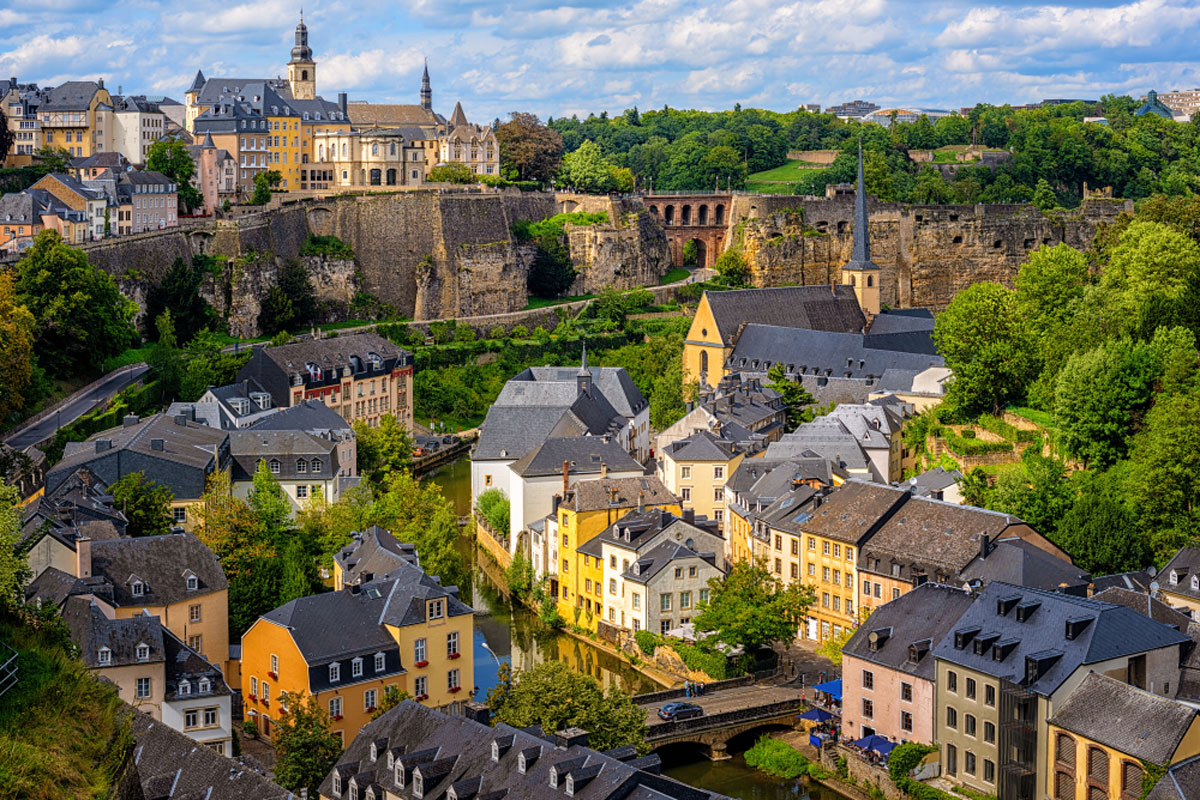 Luxembourg City - View of the Old Town and Grund