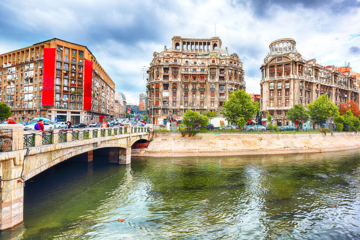 View of Old Town in Bucharest