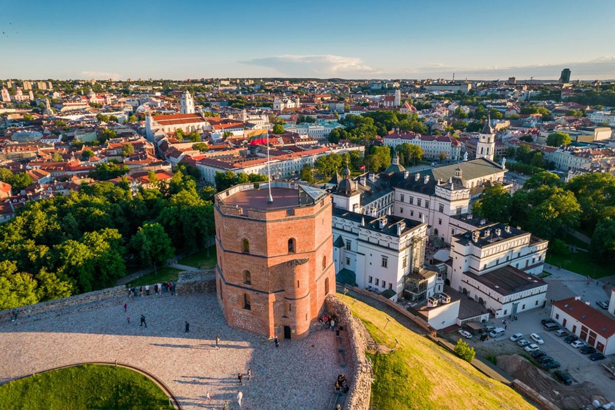 Aerial View of Vilnius Old Town