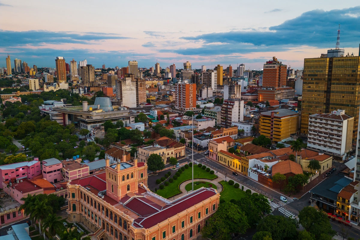 Aerial view of Asuncion