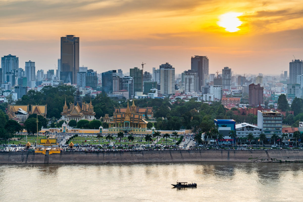 Riverside view of Phnom Penh