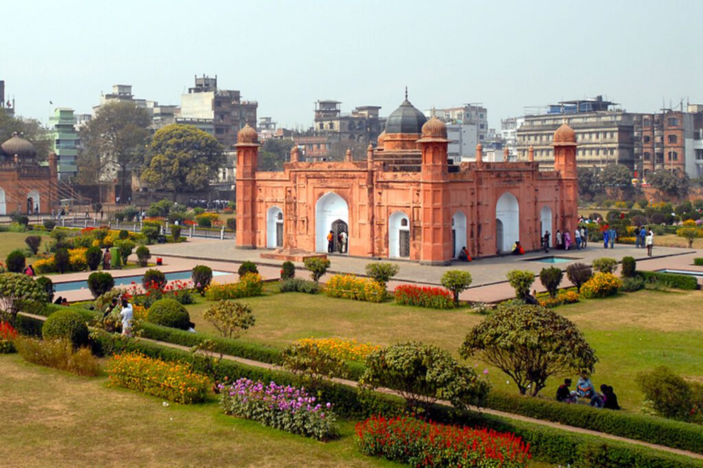 Lalbagh Fort, a 17th century Mughal fort surrounded by gardens