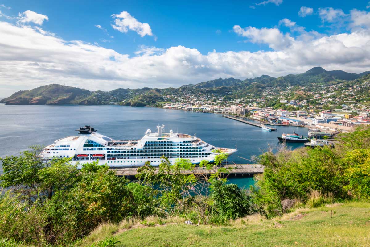 Cruise Ship Docking in Kingstown Port